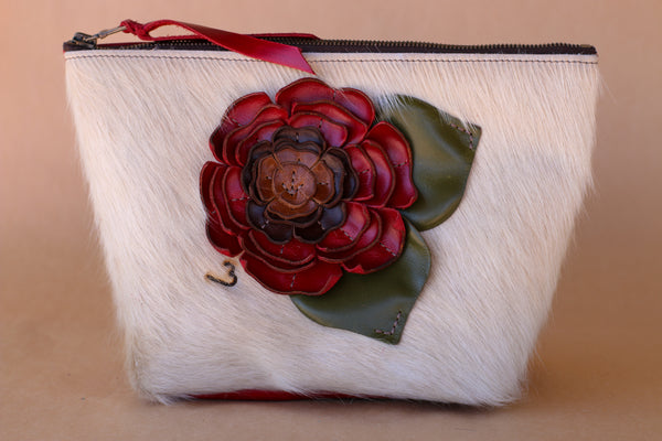 Cowhide Makeup Bag