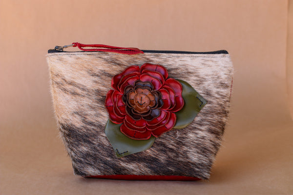 Cowhide Makeup Bag