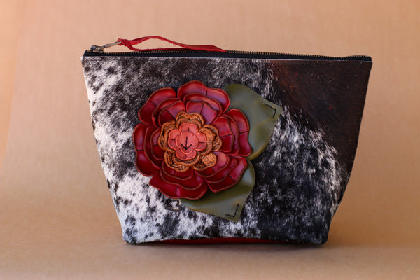 Cowhide Makeup Bag
