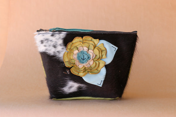 Cowhide Makeup Bag