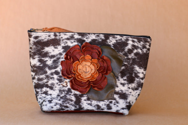 Cowhide Makeup Bag