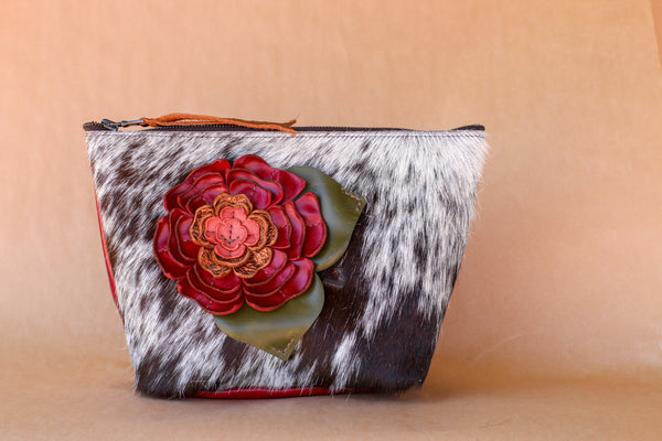 Cowhide Makeup Bag
