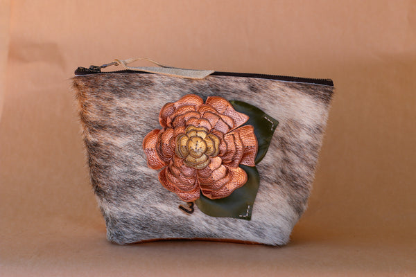 Cowhide Makeup Bag