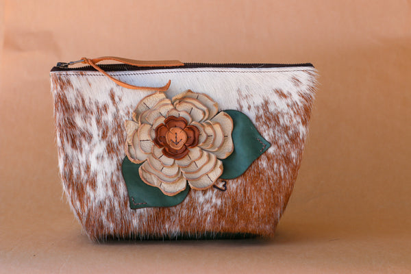 Cowhide Makeup Bag