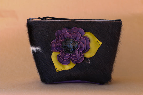 Cowhide Makeup Bag