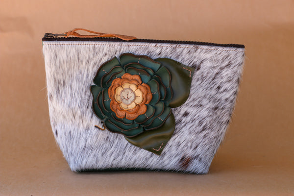 Cowhide Makeup Bag