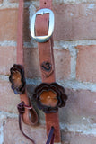 Leather Flower Headstall