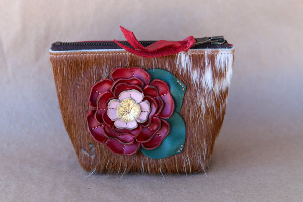 Mini Cowhide Makeup Bag