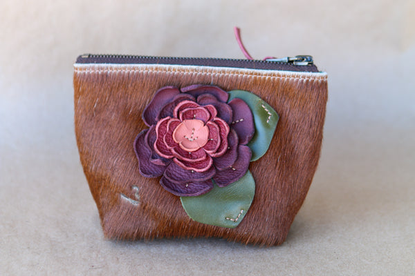 Mini Cowhide Makeup Bag