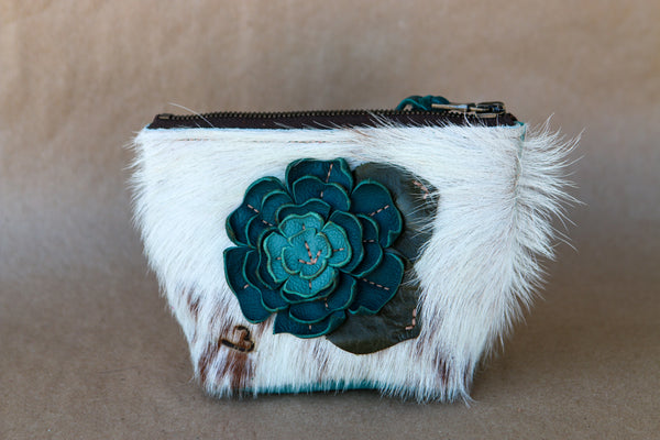 Mini Cowhide Makeup Bag