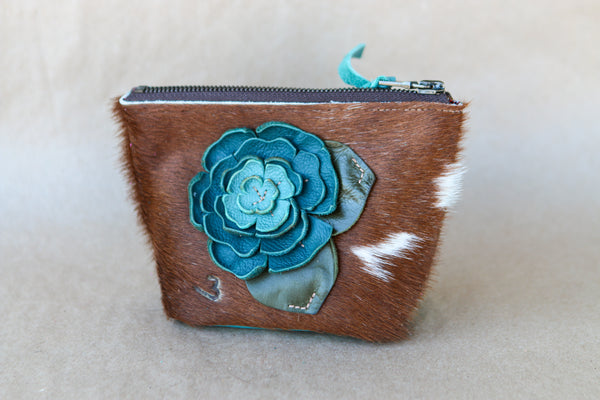 Mini Cowhide Makeup Bag