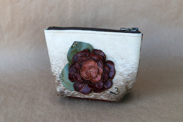 Mini Cowhide Makeup Bag