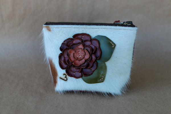 Mini Cowhide Makeup Bag
