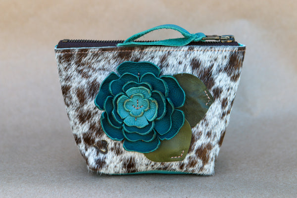 Mini Cowhide Makeup Bag